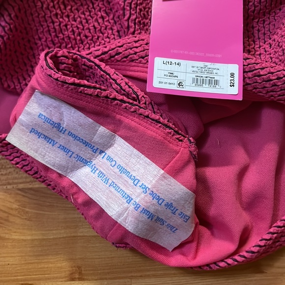 NWT Tabitha Brown Fuscia French Cut High Waist Cheeky Swim Bottoms Sz. L (12-14) - Picture 5 of 5
